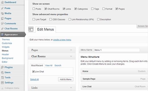Add chat room to site