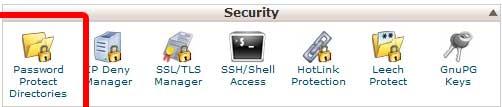 Password protect directories