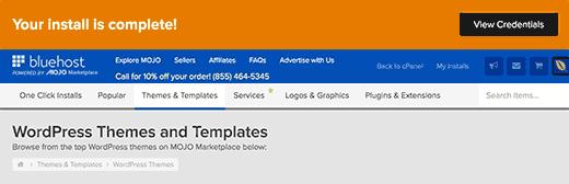 WordPress Installation finished WordPress Installation finished