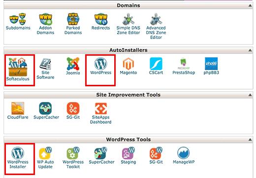 Softaculous icon under auto installers section in cPanel Softaculous icon under auto installers section in cPanel