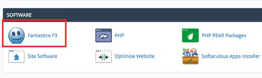 Fantastico icon in cPanel Fantastico icon in cPanel