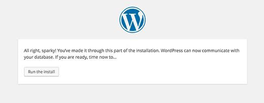 WordPress can now connect to your database WordPress can now connect to your database