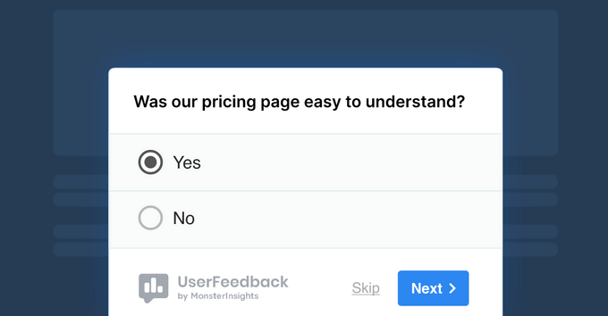 UserFeedback弹出式民意调查示例