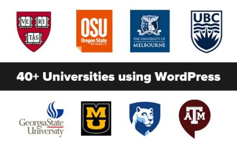 40多个使用WordPress的流行大学