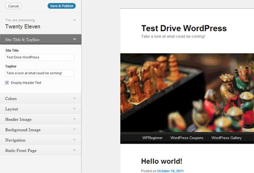 Theme Customizer Theme Customizer