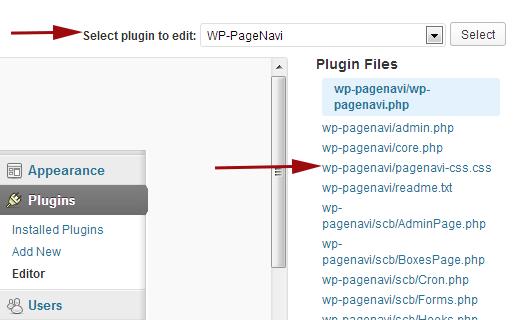 Copy the contents of pagenavi-css file Copy the contents of pagenavi-css file