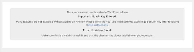 YouTube API错误