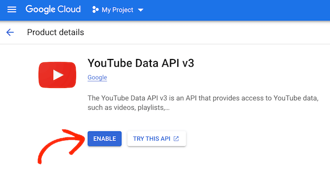 如何启用YouTube数据API