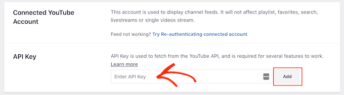 如何使用Google API密钥创建经过验证的YouTube提要