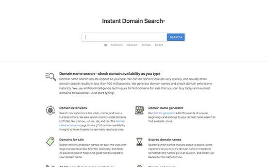 Instant Domain Search Instant Domain Search