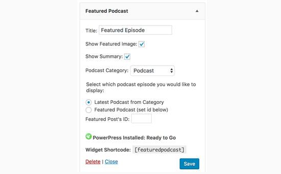 Featured podcast widget Featured podcast widget