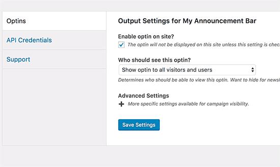 Enable optin for all users