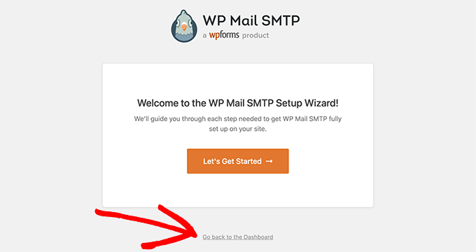 跳过设置向导 WP邮件SMTP启动向导