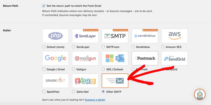 WP邮件SMTP返回路径和邮件设置