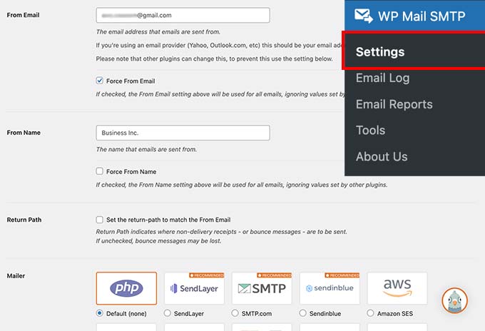 WP邮件SMTP设置 WP邮件SMTP设置