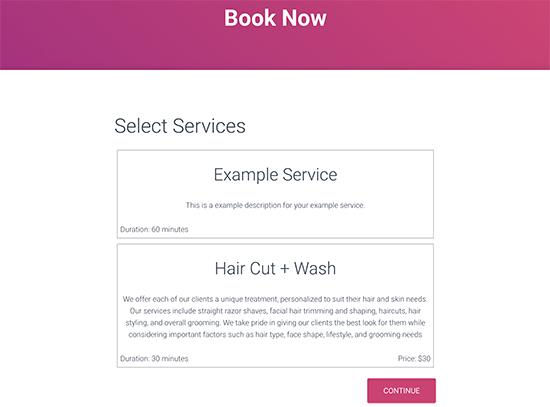Add booking shortcode to page Add booking shortcode to page