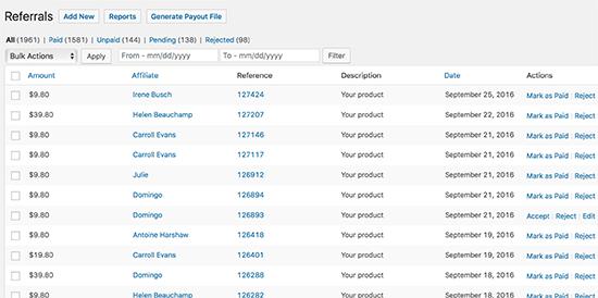 Add link to affiliate area Add link to affiliate area