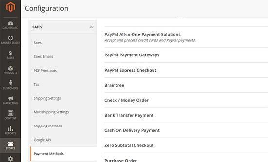 Payment methods in Magento Payment methods in Magento