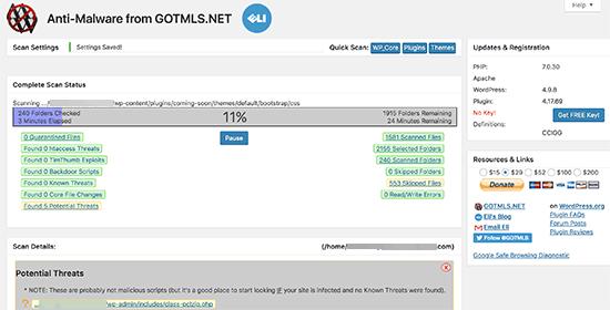 Wordfence scan Wordfence scan