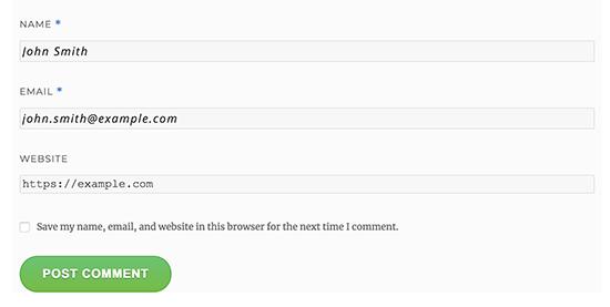 Comment form button style Comment form button style