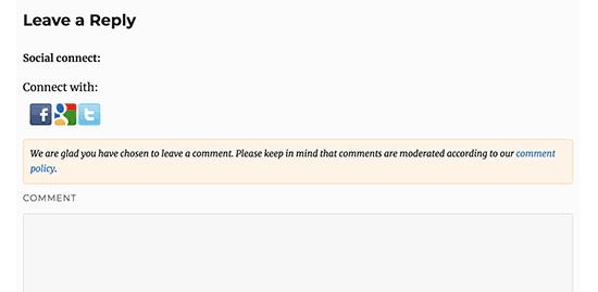 Comment policy notice Comment policy notice