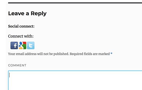 Add social login buttons to comment form Add social login buttons to comment form