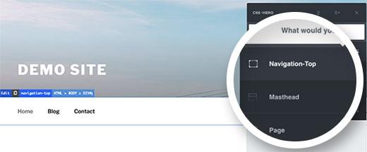 Point and click to customize menu Point and click to customize menu