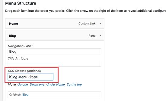 Adding a custom CSS class to a menu item in WordPress Adding a custom CSS class to a menu item in WordPress