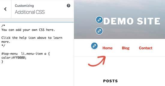 Changing font color of WordPress navigation menus Changing font color of WordPress navigation menus