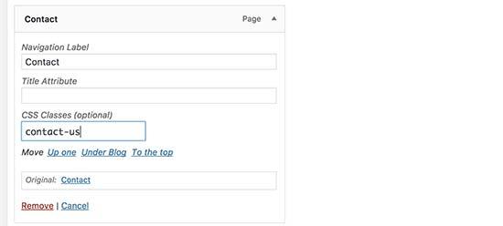 Adding custom css class to a menu item Adding custom css class to a menu item