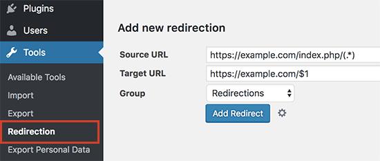Setting up redirects Setting up redirects