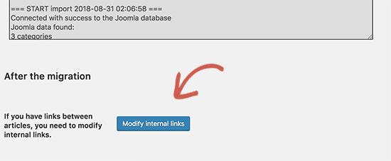 Modify internal links Modify internal links