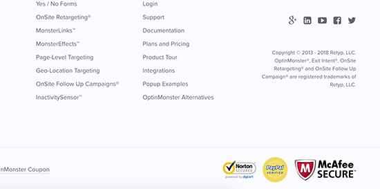 Security seals on a website Security seals on a website
