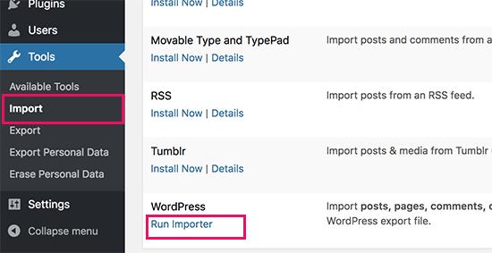 Launch importer Launch importer