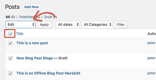 Select all posts Select all posts