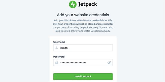 Enter your WordPress website Enter your WordPress website