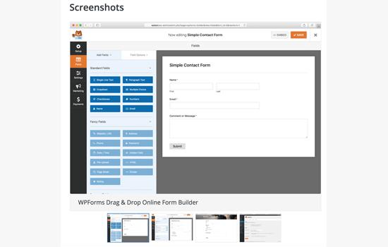 wp插件截图 WordPress Plugin Screenshots - WPForms