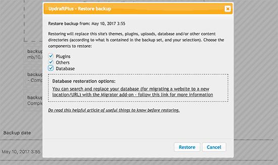 恢复备份文件 恢复备份文件