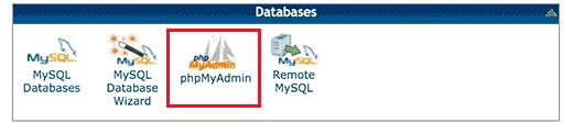 phpMyAdmin cPanel phpMyAdmin cPanel