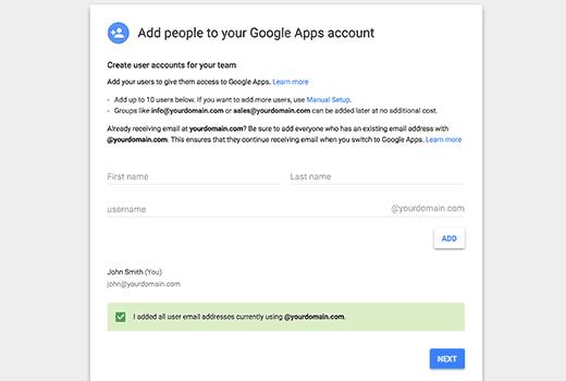 向Google Apps添加更多用户 向Google Apps添加更多用户