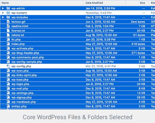 Core WordPress Files