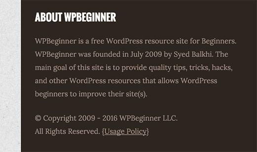 Copyright notice Copyright notice