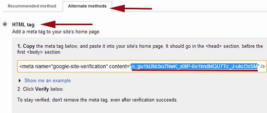 verifying ownership of your site in Google Webmaster Tools verifying ownership of your site in Google Webmaster Tools