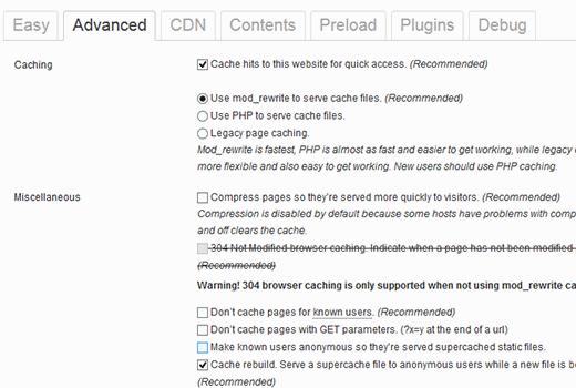 Advance set up for WP Super Cache Advance set up for WP Super Cache