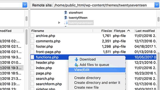 Edit theme files via FTP Edit theme files via FTP
